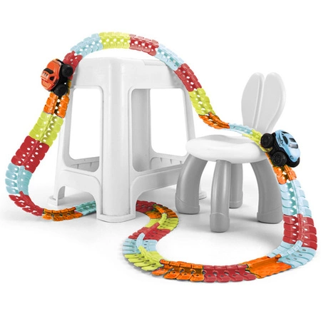 Tor Wyścigowy Samochodowy Tory Wyścigowe Zestaw + Autko 4,8m Elastyczny XL KRUZZEL