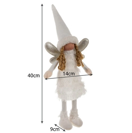 Wróżka Świąteczna Anioł Figurka Elf Dekoracja Pomocnik Św Mikołaja XL 40cm RUHHY