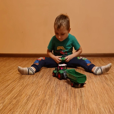 Traktor Zabawka Zdalnie Sterowany z Przyczepą Ciągnik na Pilot + Wywrotka RUHHY