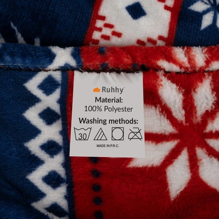 Koc Narzuta Pled na Łóżko Gruby Miękki Ciepły Dwuosobowy Świąteczny 160x200 RUHHY