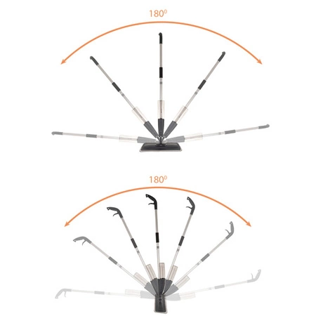 Mop Płaski ze Spryskiwaczem Mikrofibra 41 cm Pojemny 600 ml + 2 Ściereczki Ruhhy 26152