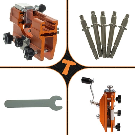 Ostrzałka do Łańcuchów Piły Spalinowej Pilarki Ręczna 5 x Ostrza Osełki Bigstren 26297