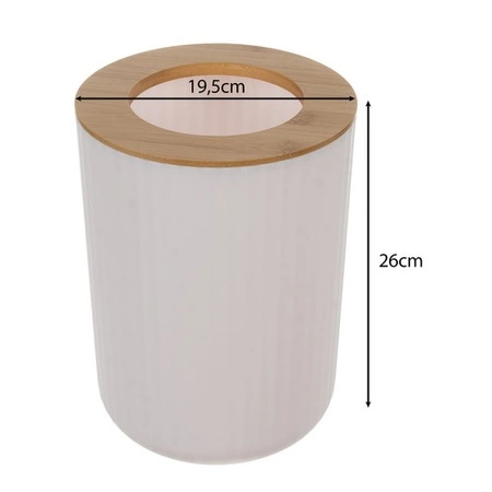 Komplet Łazienkowy Zestaw 6 Elementów do WC Biały Kosz Dozownik Szczotka RUHHY