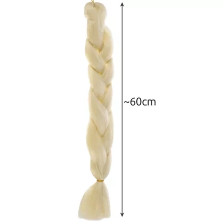 Włosy Syntetyczne 60 cm Warkocz Doczepiany Warkoczyki Jasny Blond Sztuczne SOULIMA