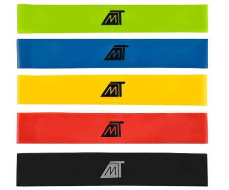 Zestaw 5 Gum do Ćwiczeń Gumy Taśmy Fitness Fizjoterapia MALATEC