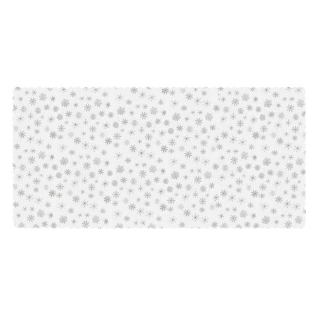 Obrus Świąteczny na Stół Boże Narodzenie Święta Biały Śnieżynki 260x140 cm RUHHY