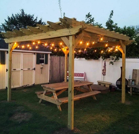 Girlanda Duże Lampki Ogrodowe 6m Zewnętrzne 10szt ISO TRADE