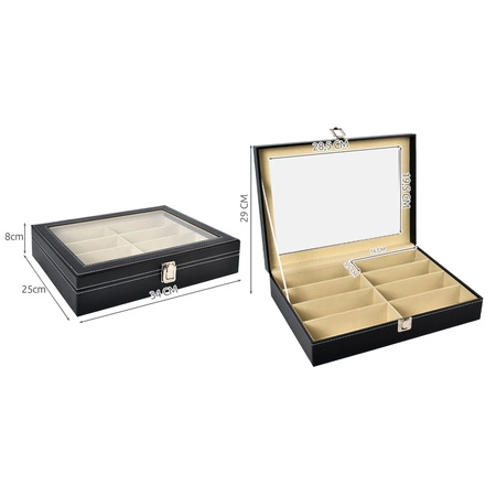 Organizer Pudełko Etui na Okulary 8 szt Szkatułka SOULIMA