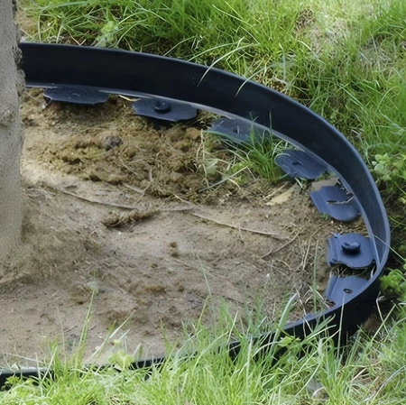 Obrzeże Ogrodowe Obrzeża Trawnikowe Plastikowe Czarne 4x10m 20 Kołków Kotew GARDLOV