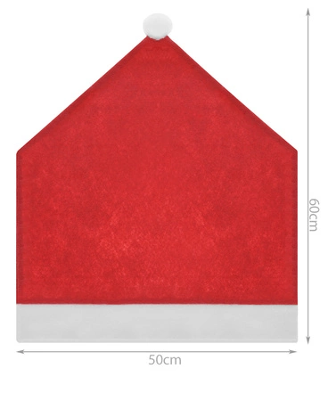 Pokrowiec na Krzesło Czapka Mikołaja 6szt + Obrus ISO TRADE