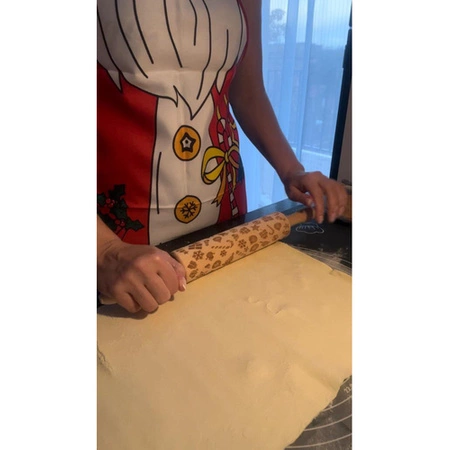 Fartuch Świąteczny Kuchenny Prezent na Święta Mikołajki Mikołaj Fartuszek RUHHY