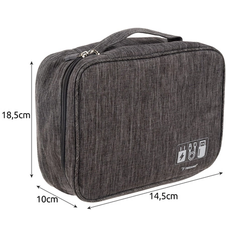 Organizer na Kable Kabli Etui Pojemnik na Ładowarki Torba + Uchwyt Podróżny TRIZAND