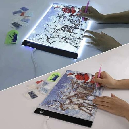 Deska Kreślarska Tablet Graficzny LED Tablica do Rysowania Podświetlana A4 MAALEO