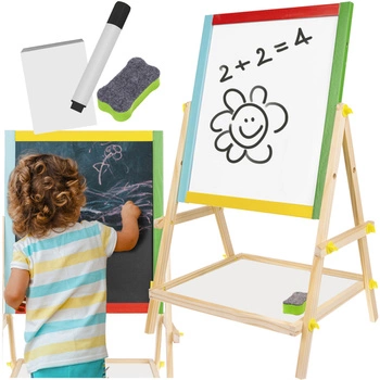 Tablica Magnetyczna Obrotowa Kredowa Dwustronna dla Dzieci Suchościeralna KRUZZEL