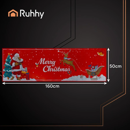 Chodniczek Świąteczny 160x50 cm Ruhhy Długi Dywanik Antypoślizgowy Miękki