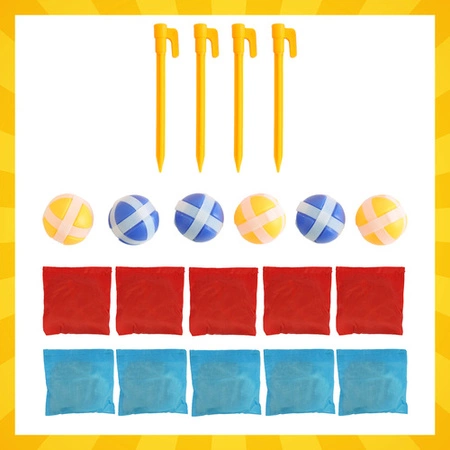 Gra zręcznościowa Kruzzel Rzut piłeczkami woreczkiem zestaw 3w1 dla dzieci 26751