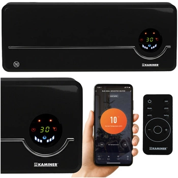 Kurtyna Powietrzna KAMINER Mocny Grzejnik Elektryczny Ścienny WiFi + Pilot