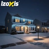 Lampki Choinkowe 300 LED Flash 15m IZOXIS Zew Sople Kurtyna Zimne Białe