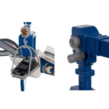 Samolot Policyjny dla Dzieci Rozkładany Parking Interaktywny Policja + Auta 26680