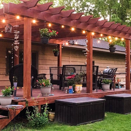 Girlanda Duże Lampki Ogrodowe 6m Zewnętrzne 10szt ISO TRADE