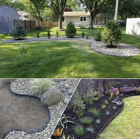 Obrzeże Ogrodowe Obrzeża Trawnikowe Plastikowe Czarne 4x10m 20 Kołków Kotew GARDLOV