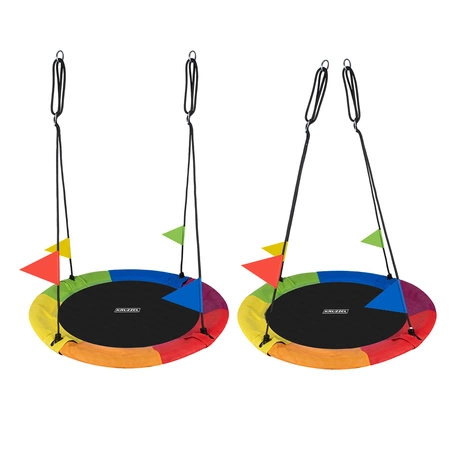 Huśtawka Bocianie Gniazdo dla Dzieci Ogrodowa 110cm 150kg XXL Duża Stelaż KRUZZEL