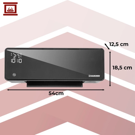 Kurtyna Powietrzna KAMINER Mocny Grzejnik Elektryczny Ścienny WiFi + Pilot