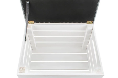 Pufa Drewniana Skrzynia na Zabawki Pojemnik Kufer