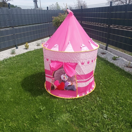 Namiot dla Dzieci Domek Zamek do Domu Ogrodu Pokoju Pałac Ogrodowy Duży Róż KRUZZEL