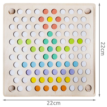 Układanka Drewniana Kulki Koraliki Drewniane Puzzle Mozaika dla Dzieci KRUZZEL