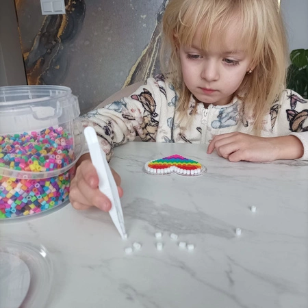 Koraliki do Prasowania Zestaw Szablony Prasowanka 5000szt Wzory + Wiaderko