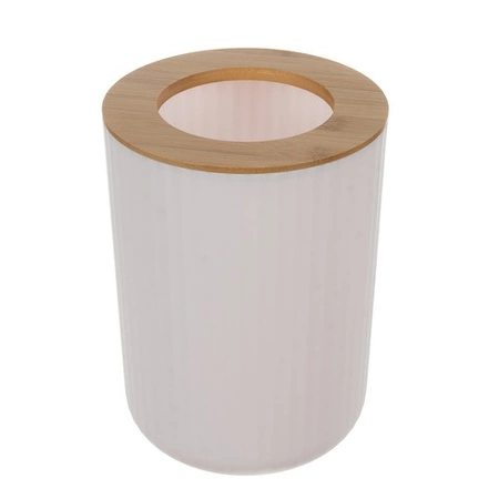 Komplet Łazienkowy Zestaw 6 Elementów do WC Biały Kosz Dozownik Szczotka RUHHY