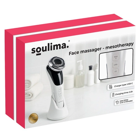 Masażer do Twarzy EMS Mezoterapia Bezigłowa Lifting Urządzenie 5w1 Masaż Soulima 25888