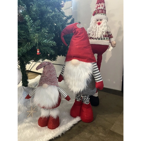 Skrzat Krasnal Świąteczny Teleskopowy Duży Gnom Wysoki 82cm Regulowany XXL RUHHY