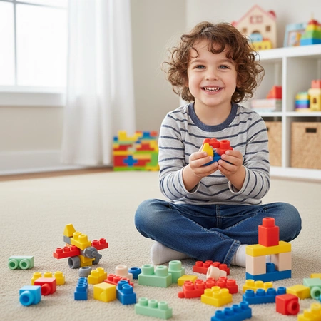 Klocki Sensoryczne dla Dzieci ISO TRADE Miękkie Gumowe Kreatywne 80 Klocków