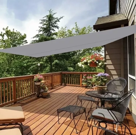 Żagiel Przeciwsłoneczny Ogrodowy Wodoodporny 3x2 Szary Prostokąt Zacieniacz GARDLOV