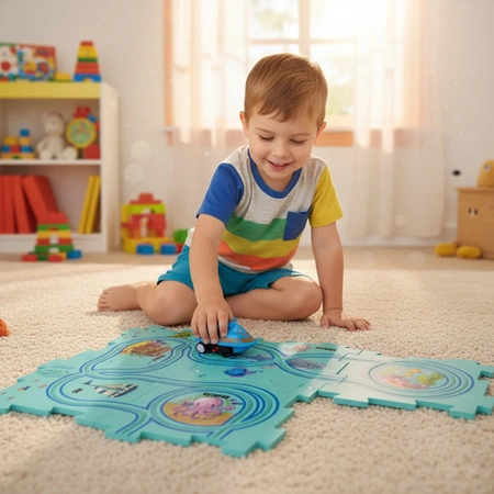 Tor Puzzle do Składania Trasa Kreatywny Edukacyjny Droga Mata Autka 25 el 24851