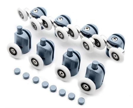 Komplet 8 Rolek do Kabiny Prysznicowej Kółka Rolki RUHHY