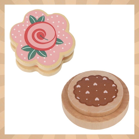 Drewniany Zestaw do Herbaty Kruzzel Serwis do Zabawy Dla Dzieci Akcesoria