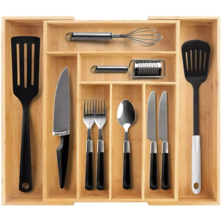 Wkład do Szuflady Organizer na Sztućce Bambus 50cm RUHHY