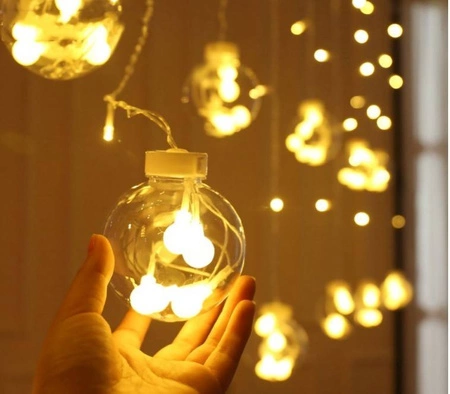 Kule Wiszące Lampki Choinkowe Kurtyna 108 LED cb ISO TRADE