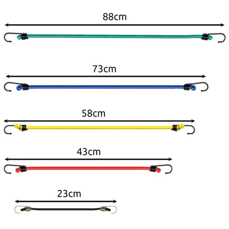 Gumy Bagażowe Elastyczne Linki do Mocowania Bagażu Pasy Transportowe 12 szt XTROBB