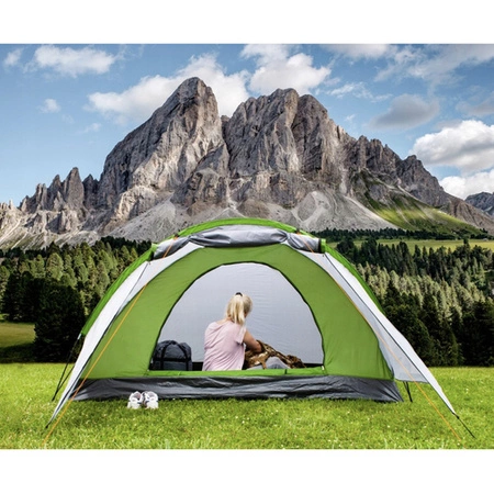 Namiot Turystyczny 4 Osobowy Kampingowy Wodoodporny Przedsionek Moskitiera TRIZAND