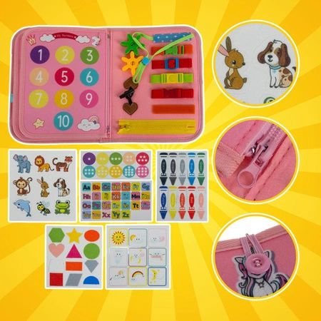 Książeczka Sensoryczna Edukacyjna Kruzzel - Tablica Montessori Zabawka