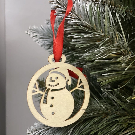 Bombki Choinkowe Drewniane Ozdoby na Choinkę Zestaw 36 szt 5,5cm Nietłukące RUHHY