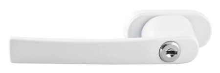 Klamka do Okna Okienna Biała z Kluczykiem Zamkiem do Okien na Zamek Klucze MALATEC