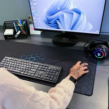 Gamingowa Podkładka pod Mysz Myszkę Klawiaturę na Biurko 90x40 Mata Graczy DUNMOON