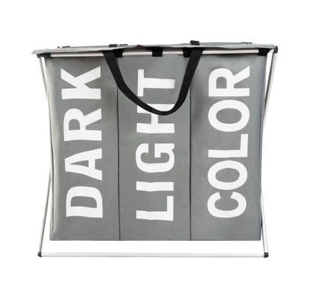 Kosz na Pranie Bieliznę Pojemnik Duży aż 3 Komory RUHHY