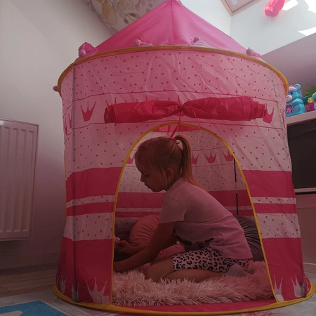 Namiot dla Dzieci Domek Zamek do Domu Ogrodu Pokoju Pałac Ogrodowy Duży Róż KRUZZEL