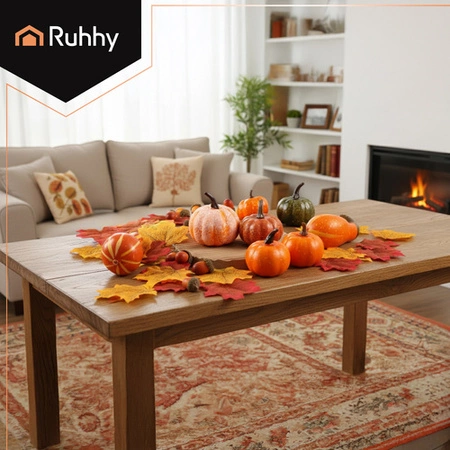 Dekoracja Jesienna RUHHY 50szt Liście Dynie Żołędzie Sztuczne Ozdoby Jesień Ruhhy 26571